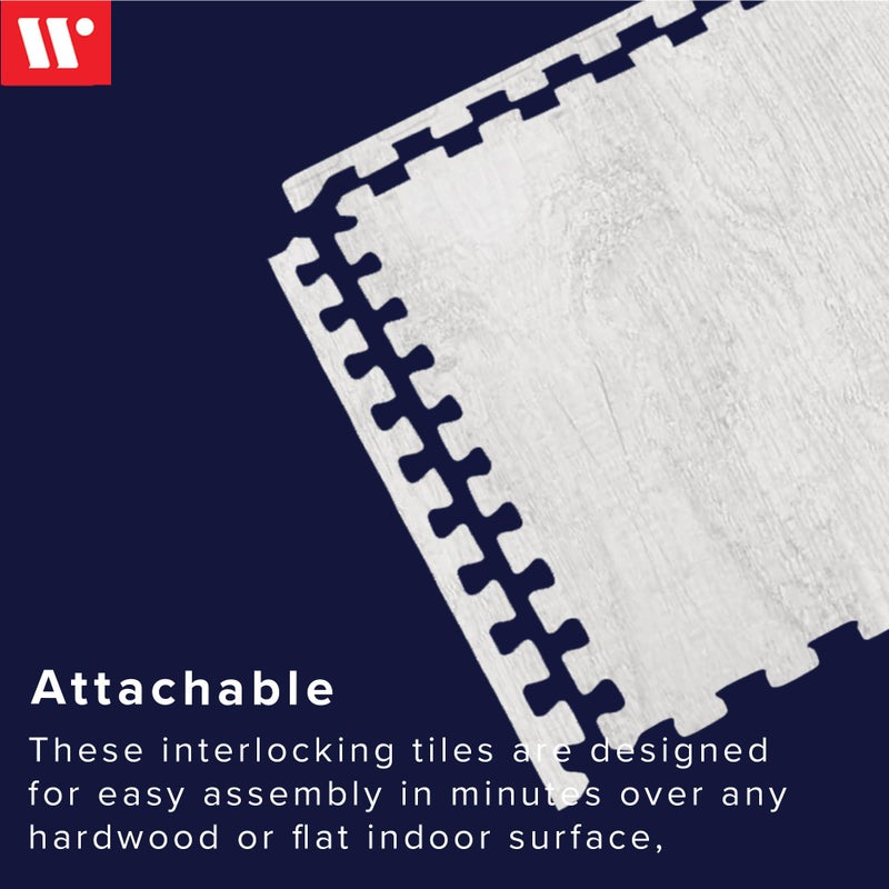 We Sell Mats Forest Floor Farmhouse 3/8 Inch Thick Printed Foam Tiles, Premium Wood Grain Interlocking Foam Floor Mats, Anti-Fatigue Flooring â€“ Stylish Flooring Solution - Image 5